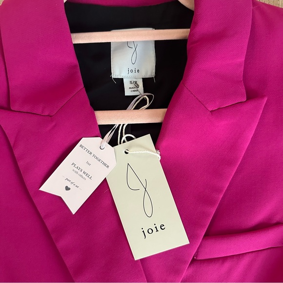 JOIE - NWT - Oversized Hot Pink Blazer S - Picture 6 of 14